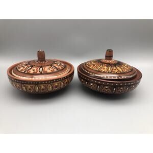 porcelain Tashkent trinket box with lid unknown Information Of These See Photos